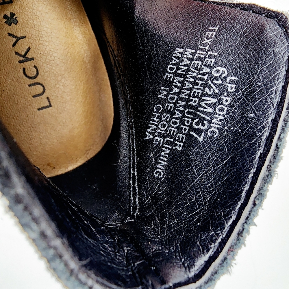 Lucky Brand ponic ankle booties black textured‎ suede womens 6.5 - Picture 4 of 16